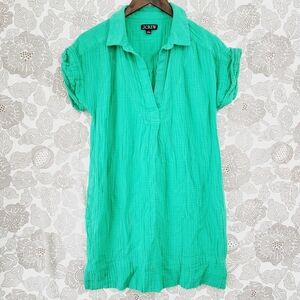 J. Crew Gauze Cap Sleeve Pullover Mini Shift Dress S Unlined